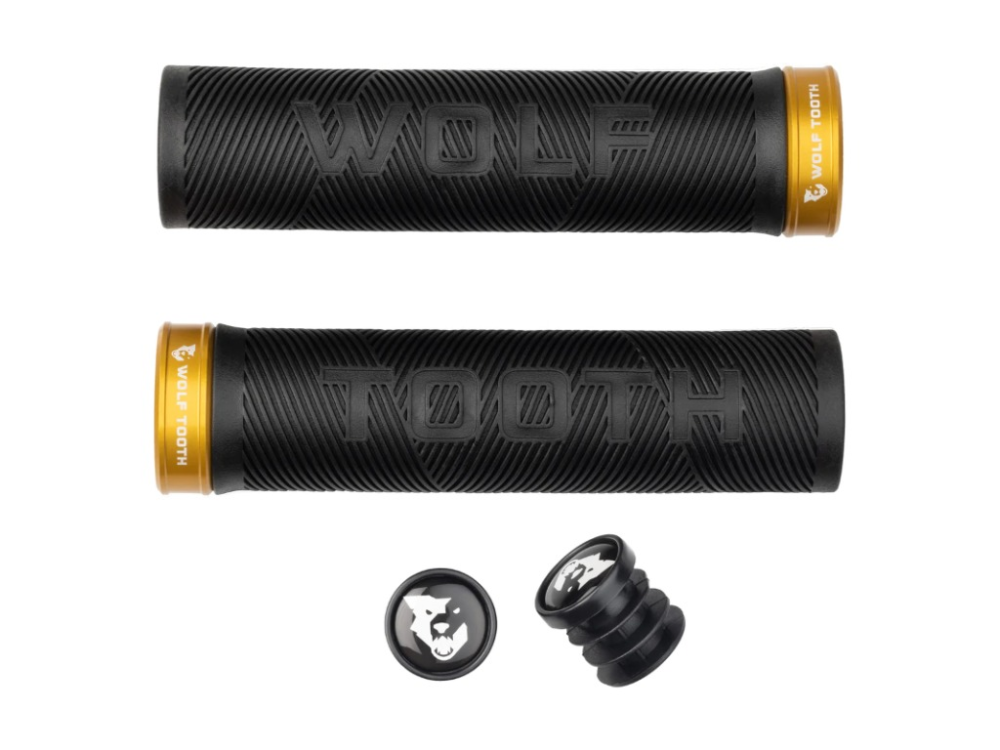 Wolf Tooth Echo Lock-On Grip schwarz-gold, 132mm lang, ∅ 32mm