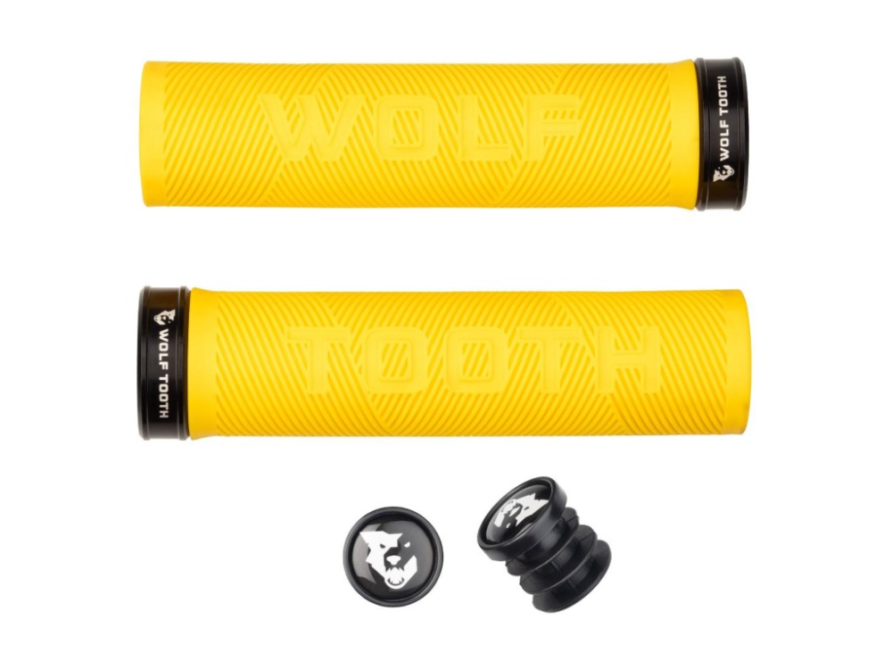 Wolf Tooth Echo Lock-On Grip Color gelb-schwarz, 132mm lang, ∅ 32mm