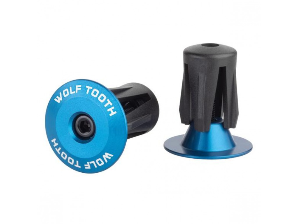 Wolf Tooth Alloy Bar End Plug blau