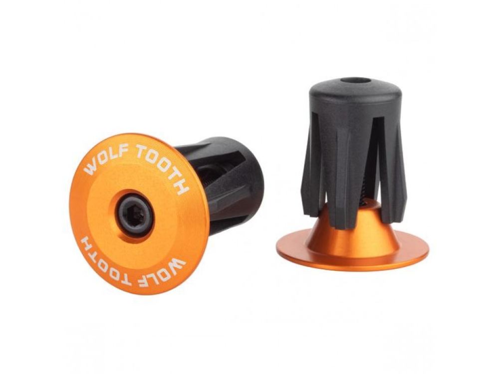 Wolf Tooth Alloy Bar End Plug orange