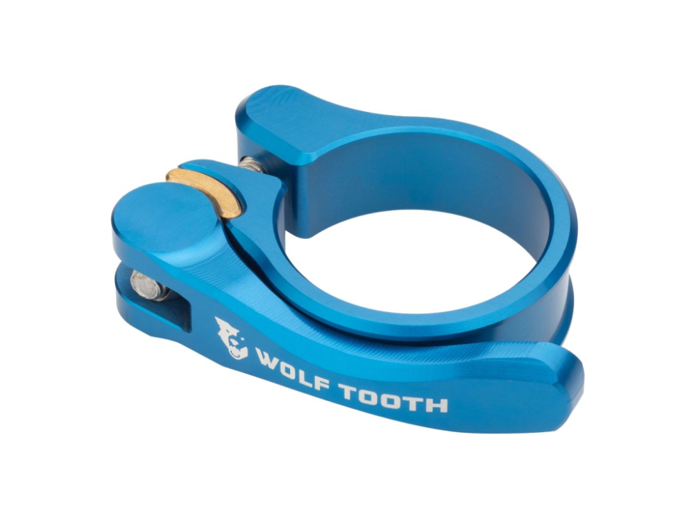 Wolf Tooth Ultralight Sattelklemme 29.8, mit Schnellspanner blau