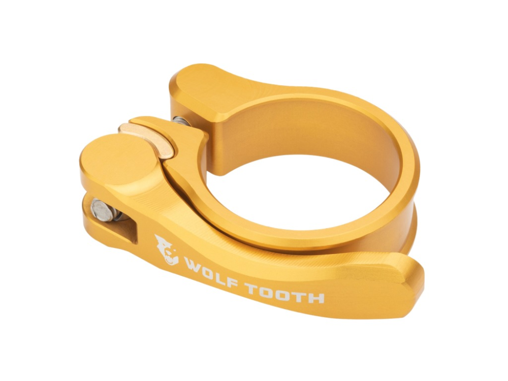 Wolf Tooth Ultralight Sattelklemme 34.9, mit Schnellspanner gold
