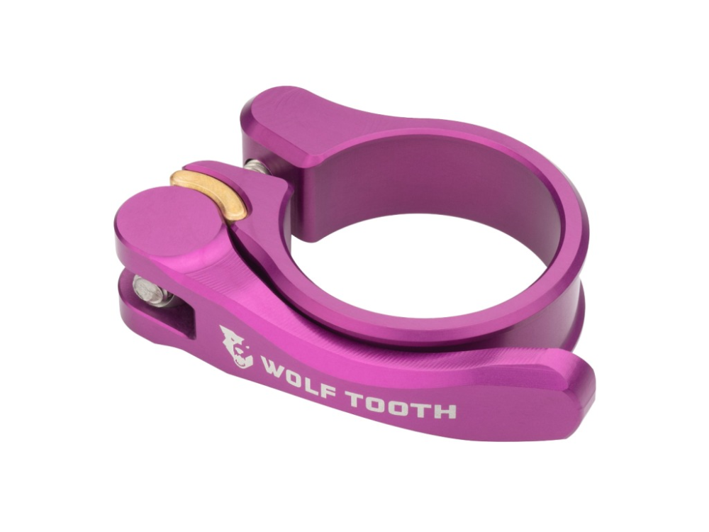 Wolf Tooth Ultralight Sattelklemme 38.6, mit Schnellspanner violett