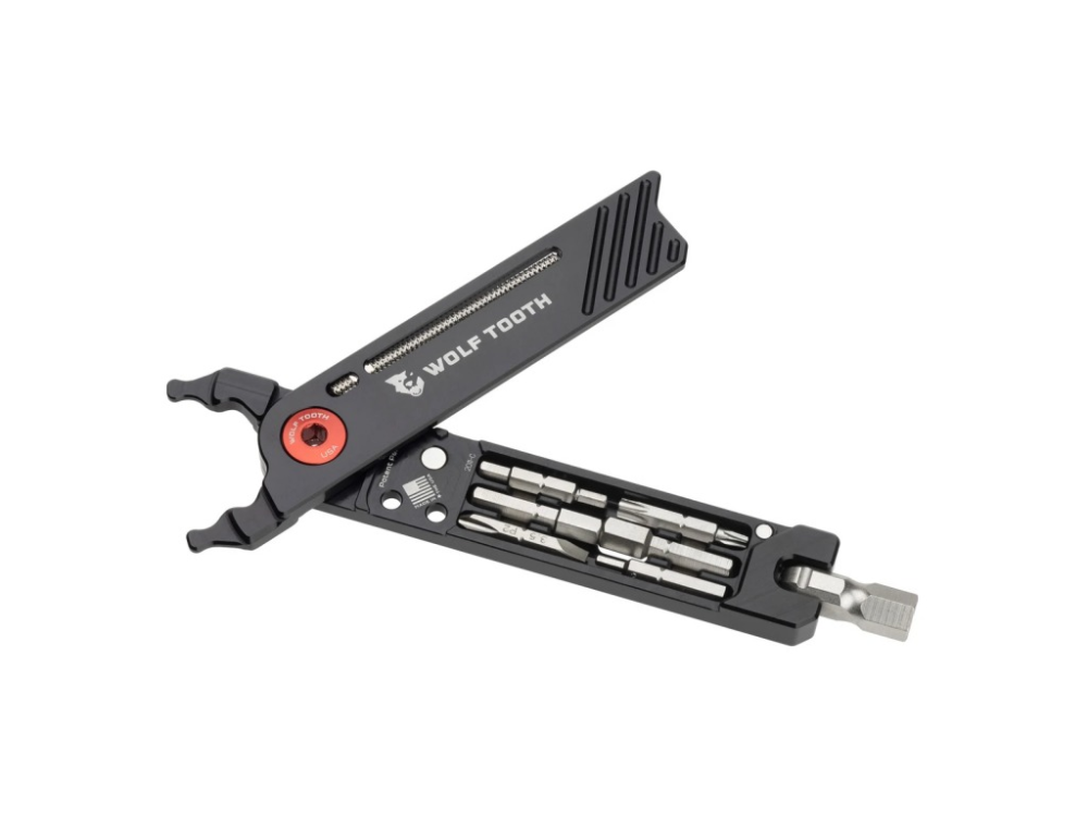 Wolf Tooth Pack Pliers 8-Bit Multi-Tool schwarz-rot