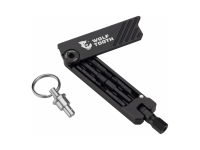 Wolf Tooth 6-Bit Hex Wrench Multi-Tool with Keyring schwarz-rot