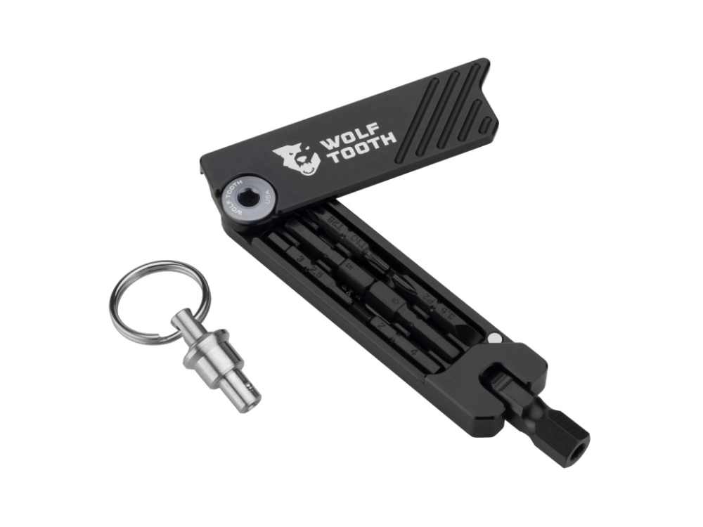 Wolf Tooth 6-Bit Hex Wrench Multi-Tool with Keyring schwarz-gunmetal