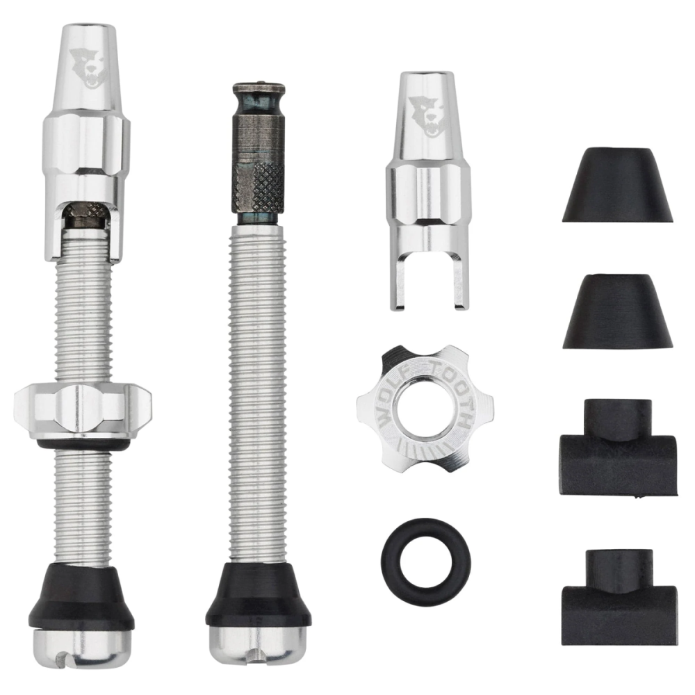 Wolf Tooth Tubeless Valve Stem Kit for Clik Valve 44mm silber raw