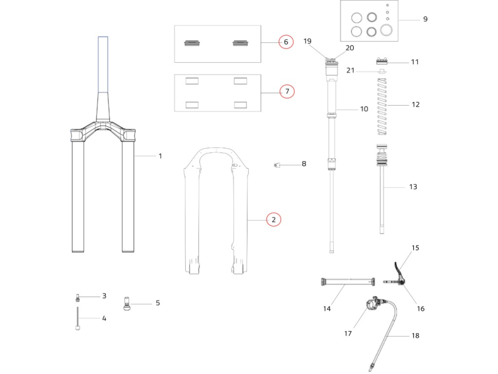 Lower Legs Kit QR20 Selva 27.5" standard travel 120-160