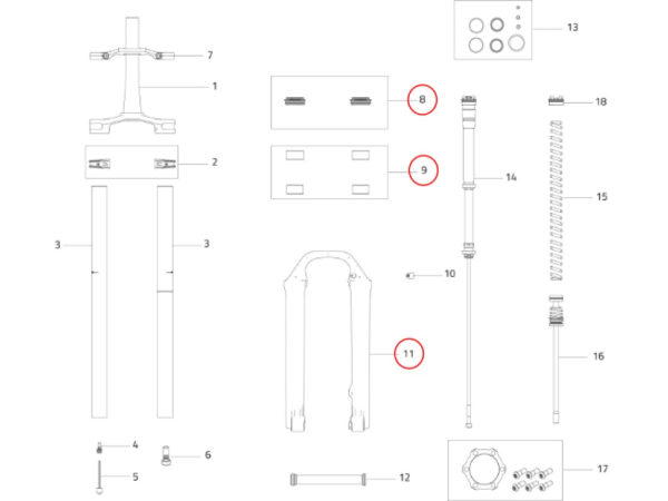 Lower Legs Kit QR20 Nero 29"