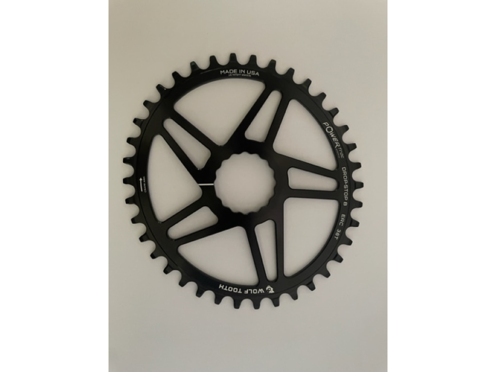 Wolf Tooth Oval Direct Mount Easton Drop-Stop B 42 Zähne, schwarz