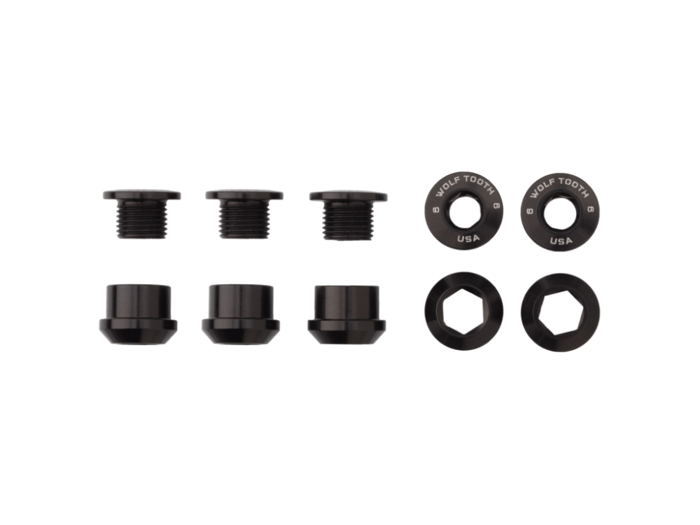 Wolf Tooth Kettenblattschrauben Kit M8 5stk. schwarz