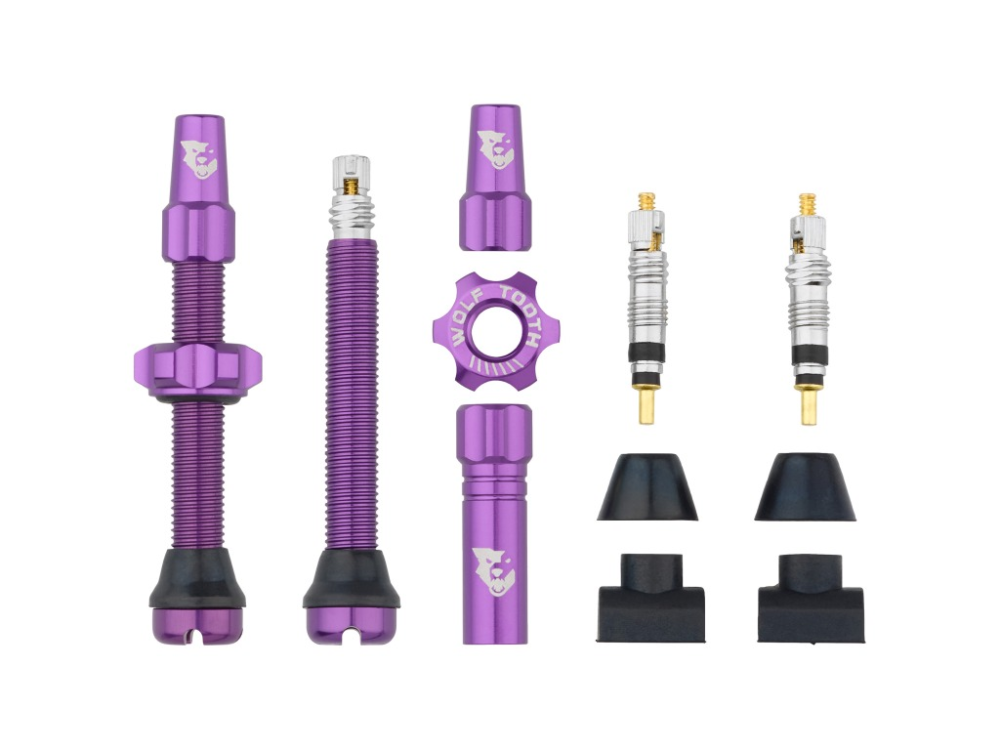 Wolf Tooth Tubless Alu Ventil 40mm Kit purple