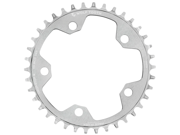 Wolf Tooth Gravel / CX / Road BCD110 Drop-Stop B RW silver