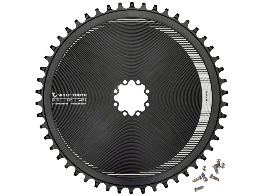 Wolf Tooth Aero Direct Mount Chainring for SRAM 8-Bolt Gravel / Road Cranks 50 Zähne