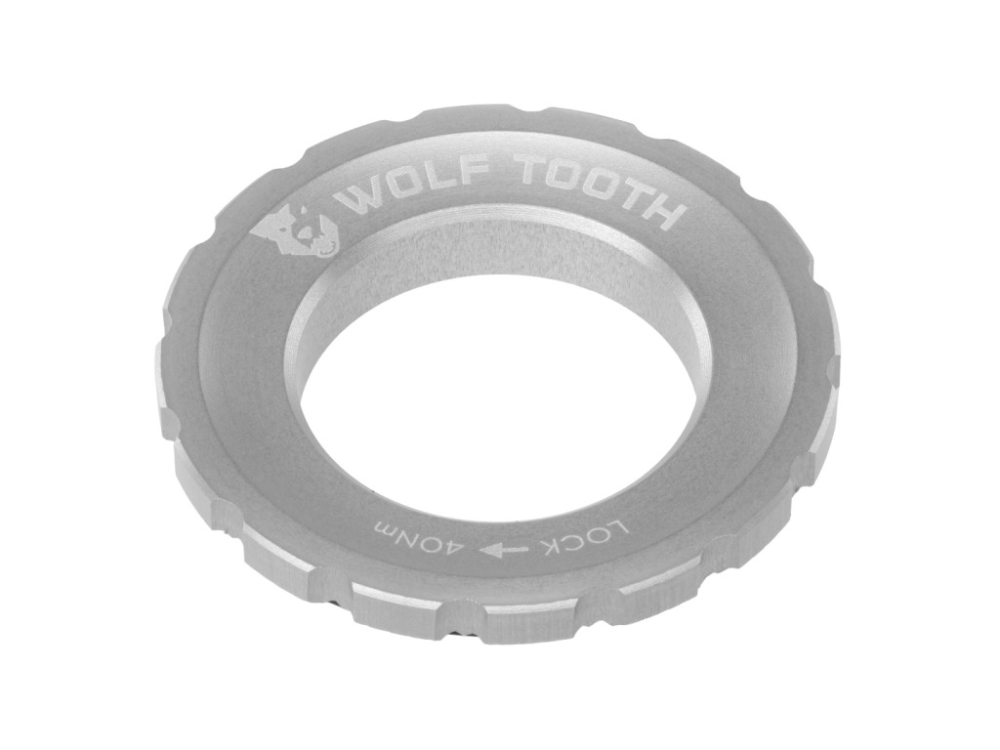 Wolf Tooth Centerlock Rotor Lockring raw silber