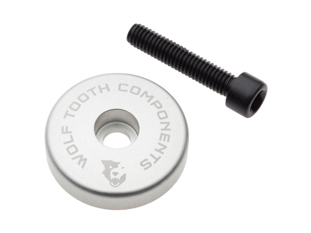 Wolf Tooth Ultralight Vorbau Cap mit Spacer 5mm silber