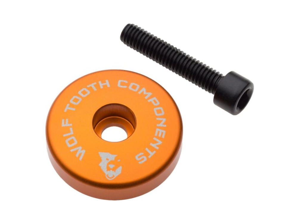 Wolf Tooth Ultralight Vorbau Cap mit Spacer 5mm orange